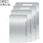planche découper acier inoxydable lisse moderne poignées intégrées argenté utilitaire double face qualité alimentaire