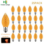 ampoules led multicolores rouge vert bleu jaune orange texturées clips coniques 25 pièces