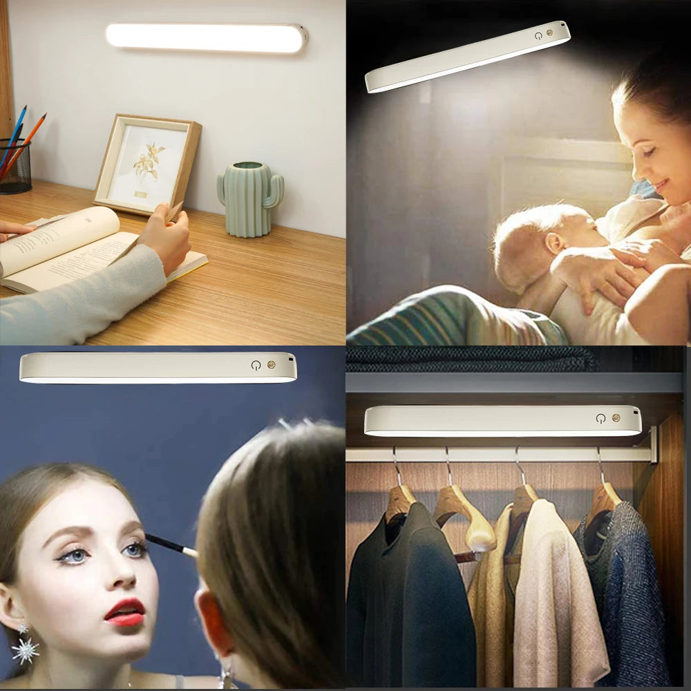 lampe led rechargeable aimantée moderne table blanc sans ombre usb led
