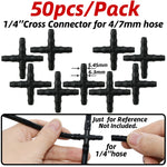 connecteurs irrigation tuyaux 4mm 6.2mm noir rondelles rouges pratique robuste jardinerie fleur