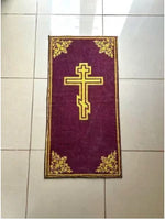 tapis noir rouge ornamental oiseau croix géométrique polyester caoutchouc maisonFRINGES