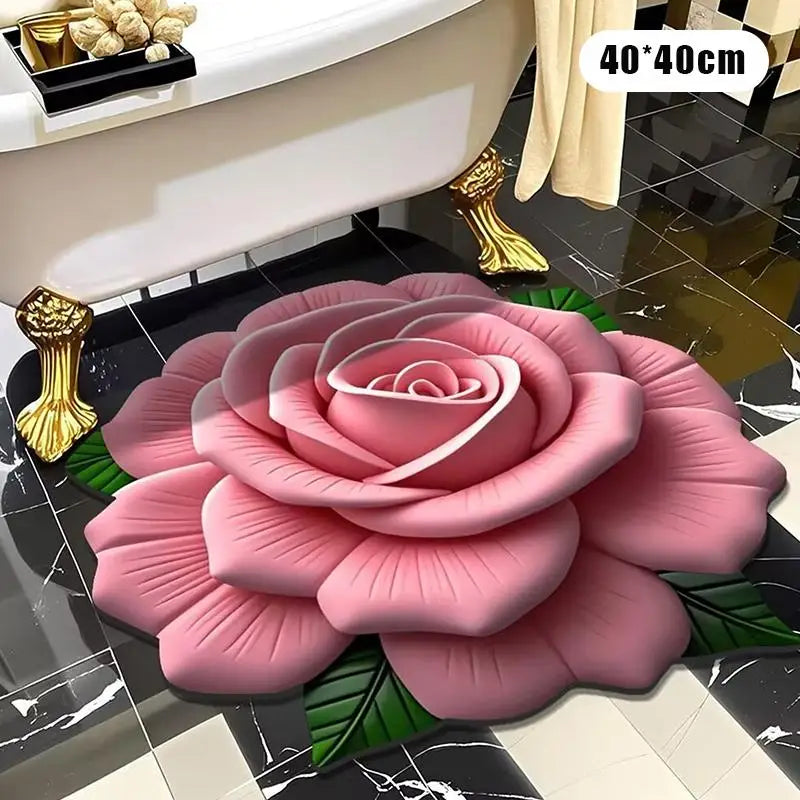 tapis fleur relief violet bleu rouge moderne velours cristallin doux salon durable