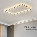 plafonnier led minimaliste blanc rectangulaire bord noir opacité télécommande inclusière
