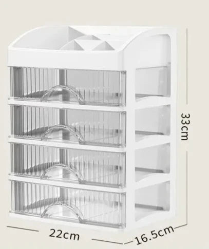 boîte rangement blanc tiroirs glissants cosmétiques multifonction moderne transparent compartments organisateur maquillage