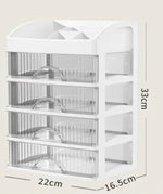 boîte rangement blanc tiroirs glissants cosmétiques multifonction moderne transparent compartments organisateur maquillage