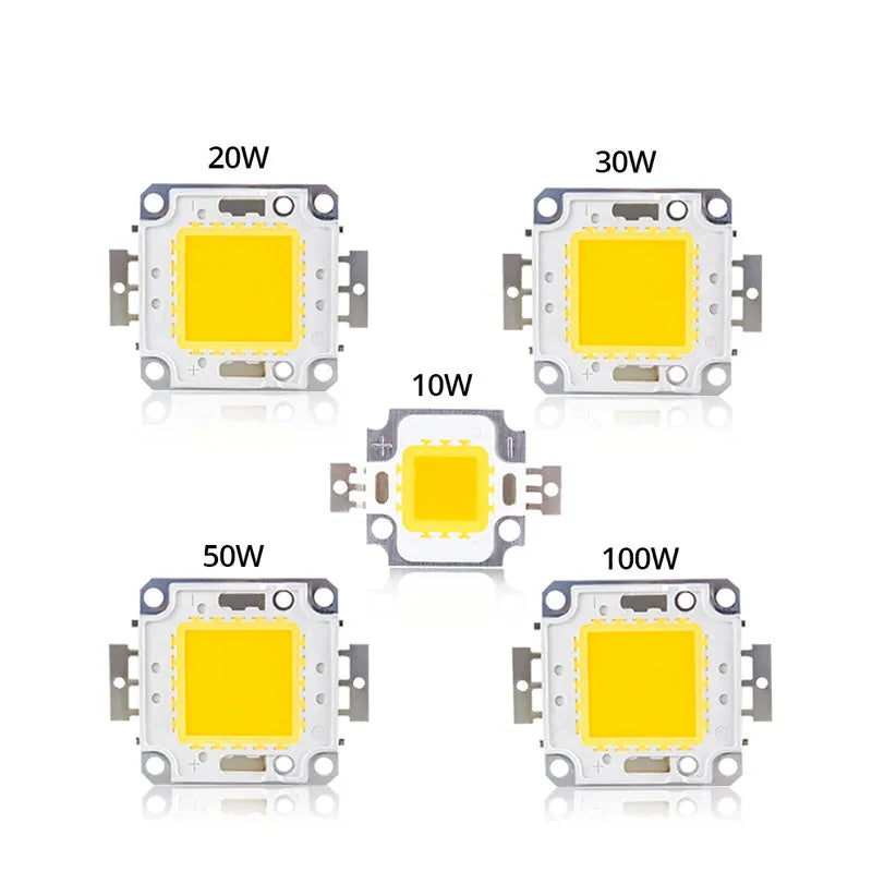 ampoules led 10w 20w 30w 50w 100w blanc chaud moderne chip cob carré aluminium