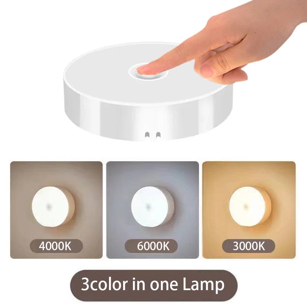 lampe nuit rechargeable sans fil led blanche moderne minimaliste adhésive papier autocollant