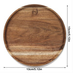 assiette ronde bois marron clair minimaliste rustique dîner pain grande petite