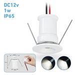 Spot LED argent noir blanc mat moderne ip65 1w 12v waterproof 480mm