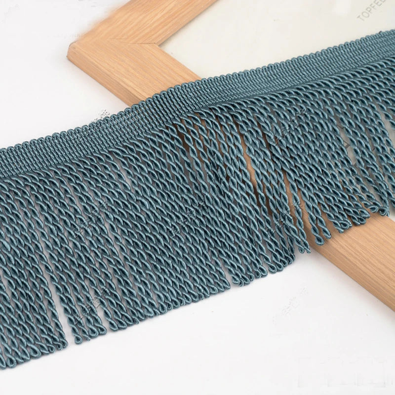rubans franges polyestère jaune bleu gris blanc rose décoration tissé texturé artisanal bricolage decoration
