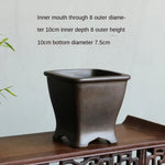 petit pot fleurs argile gris beige chinois artisanal maison