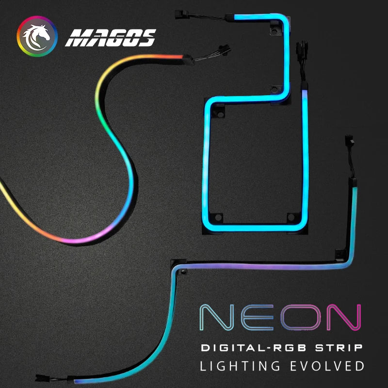 Effet d'éclairage ARGB multicolore avec la bande LED Neon