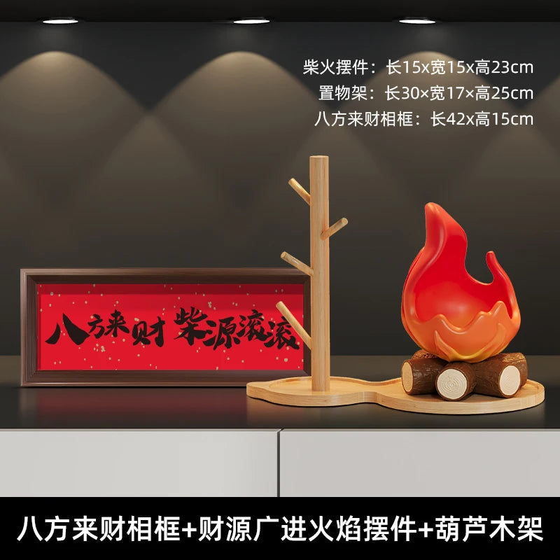 bougies décoratives créatives flammes stylisées bois modernes intérieur extérieur festive cadeau rouge orange
