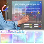 calendrier magnétique acrylique transparent dégradé coloré aimants modernes planner hebdomadaire mensuel