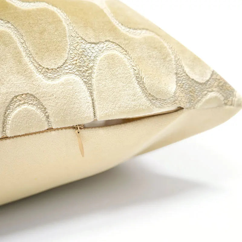 housse coussin velours géométrique contemporain 30x50 45x45 50x50 gris vert doré