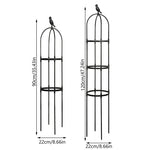 support plante grimpante structure circulaire plateaux horizontaux noir blanc moderne fonctionnel jardin fleur vigne