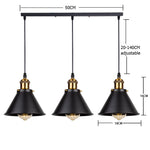 lumière suspendue industrielle conique noire blanche orange éclairage moderne chambre salon