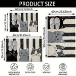 tapis moderne imperméable noir gris blanc chatons rayures extérieur salon chambre coucher