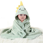 serviette bébé capuche animaux motifs doux microfibre brodés marron bleu gris rose verte