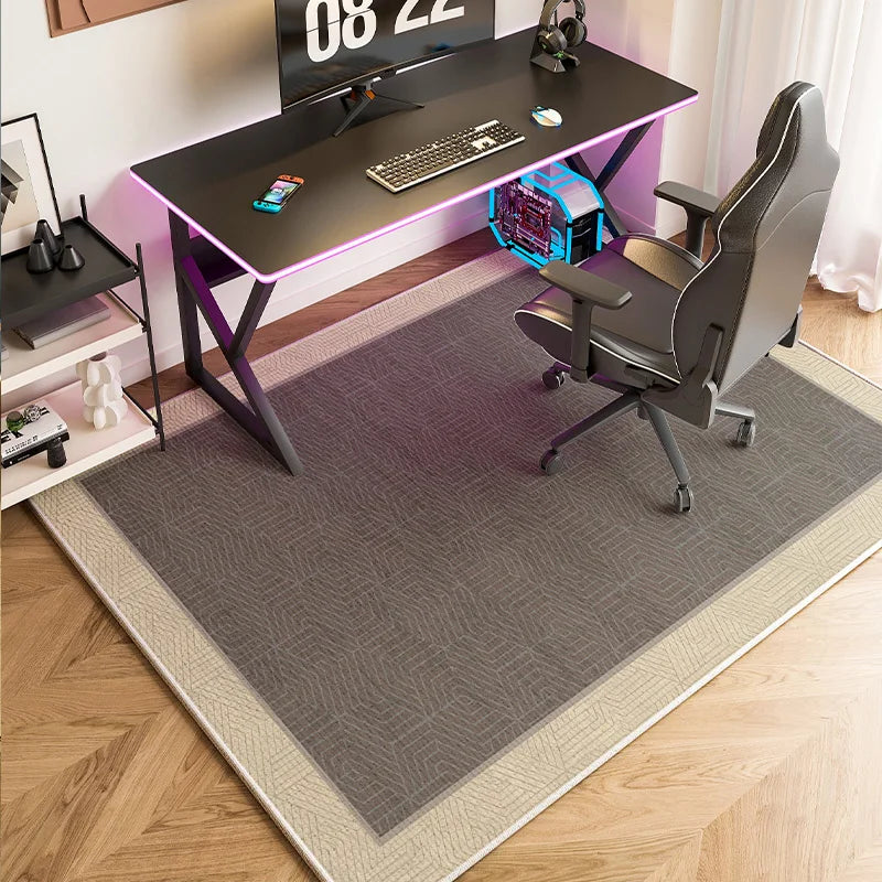 tapis salon chambre moderne gris rayures géométriques polyester antidérapant lavable confortable intérieur maison