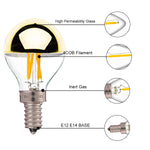 Ampoules LED filament doré blanc chaud sans ombre moderne 50000h E12 E14