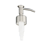 distributeur savon liquide argenté moderne sans fil sans cable lisse opaque bouton poussoir tube