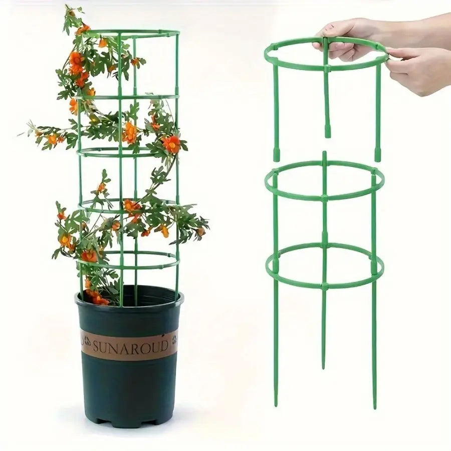 support plante grille circulaire clips vert moderne fixations plantes treillis anneau boite plastique fonctionnel