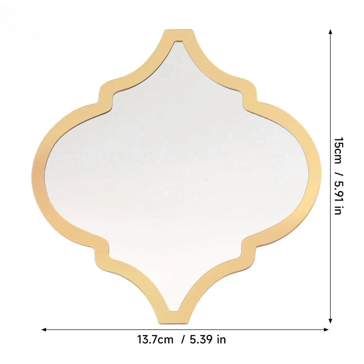miroirs adhésifs géométriques modernes noirs dorés salle bain couloir décoration brillante ornementnels autoadhésifs
