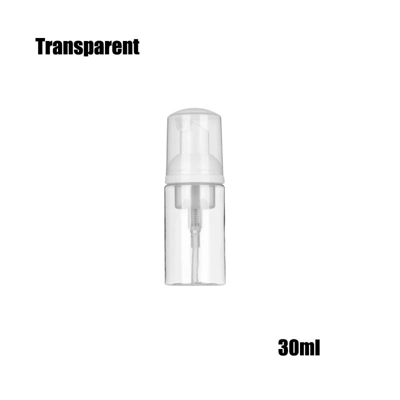 bouteilles mousse transparentes blanches pompe 30ml 50ml 60ml 100ml 150ml 200ml rechargeables cosmétiques