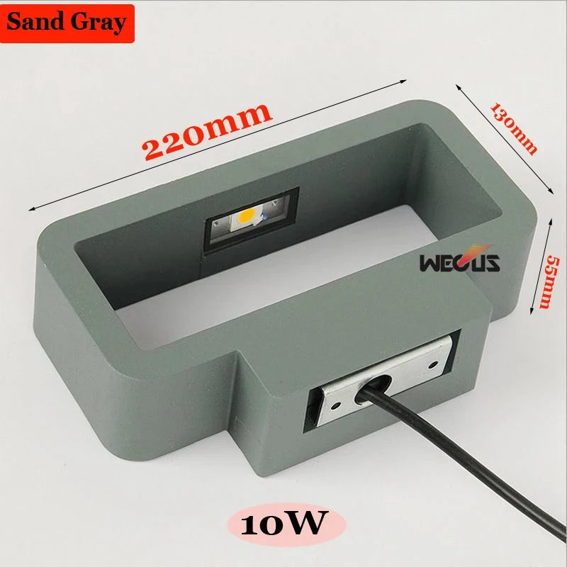 lampe murale moderne gris noir mat industrielle led 11w cuisine chambre salon entrée étude