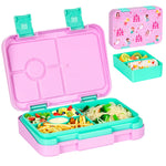 boîtes lunch violet rose bleu clair licorne princesse sirène compartiments couvercle poignées détachables modernes