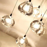 suspension lumineuse led transparente forme organique moderne 249 2000 lumens