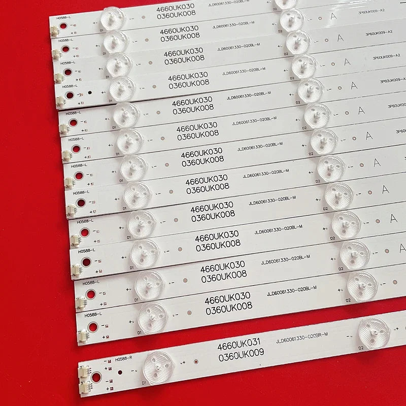 bande led blanc imprimée 650mm leds électronique connecteurs électriques 3v