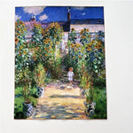 toile d'art impressionniste multicolore peinture l'huile décoration murale coton résistance abrasion 20x25cm