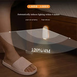 veilleuse lampe nuit led rechargeable capteur mouvement moderne blanc adhésif salle bain couloir