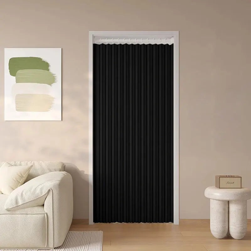 rideau vertical pliant polyester blanc noir gris rayures moderne opacité