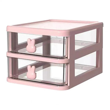 organisateur moderne rose clair transparent tiroirs plastique respectueux environnement multifonctionnel