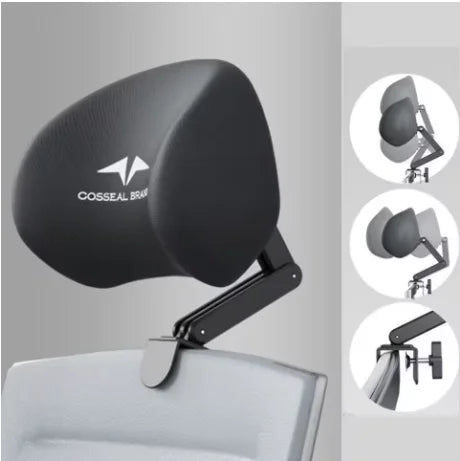 coussin soutien dos noir texture microfibre contemporain clips fixation ajustables mémoire forme