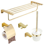 Accessoires salle bain doré moderne porte serviettes support papier toilette brosse wc 60cm