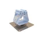 clips fixation adhésifs modernes balais ustensiles cuisine bleu gris blanc pratiques