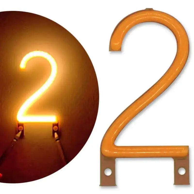 numéros lumineux orange clips câbles modernes diy décoration fêtes led filaments