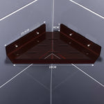 étagère d'angle acrylique marron moderne salle bain respectueuse environnement pièces adaptable adhésifs