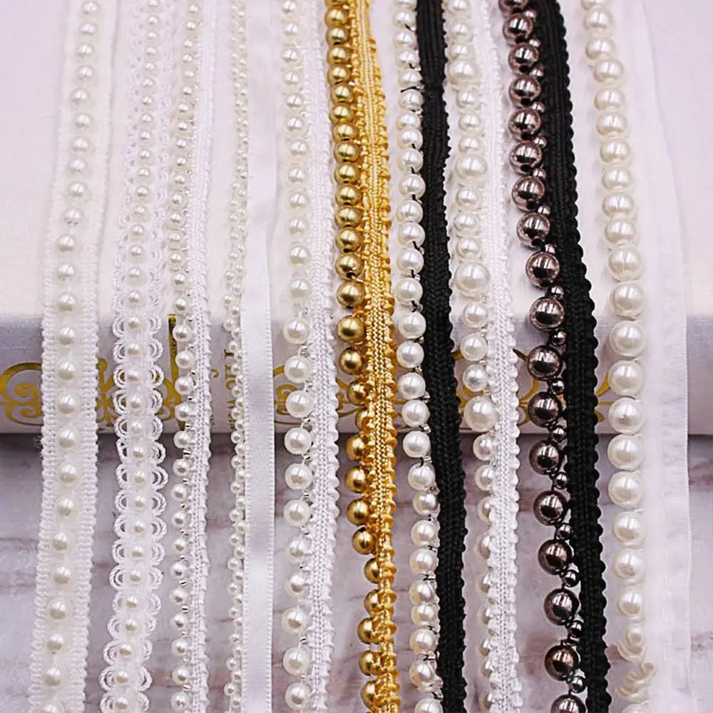 rubans dentelle coton blanc doré noir élégants couture décoration vêtements trims appliqués