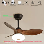 ventilateur moderne lumière led télécommande bois naturel moderne