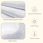 rideau douche moderne polyester gaufre blanc beige gris opalescent ourlet lesté 90x180cm 120x180cm