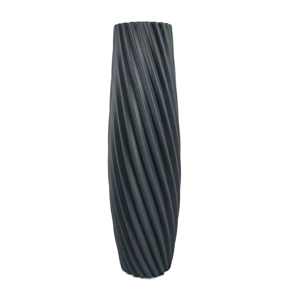vases modernes plastique rayures diagonales blanc noir rouge vert gris