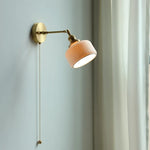 lampe murale moderne or blanc rayures verticales ampoules led cordon doré fixations vis 220v