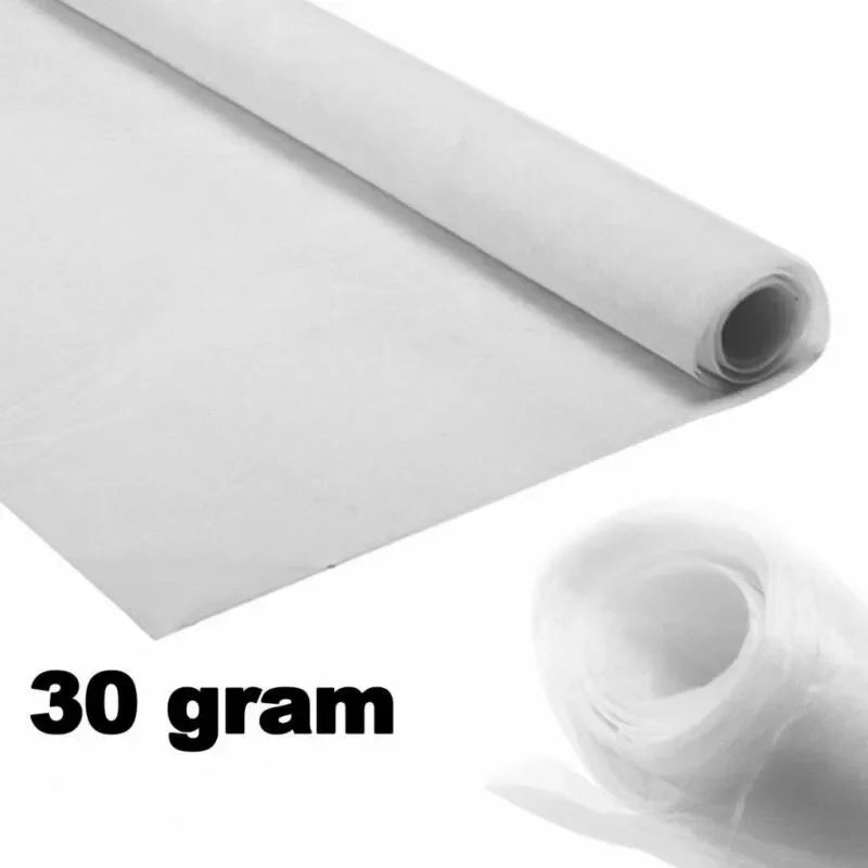 tissu non tissé blanc résistance déchirure bricolage simple texture fine 1mètre 5mètres