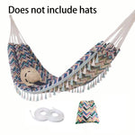 hamac multicolore aztèque boho chic tassel extérieur adultes géométrique polyester
