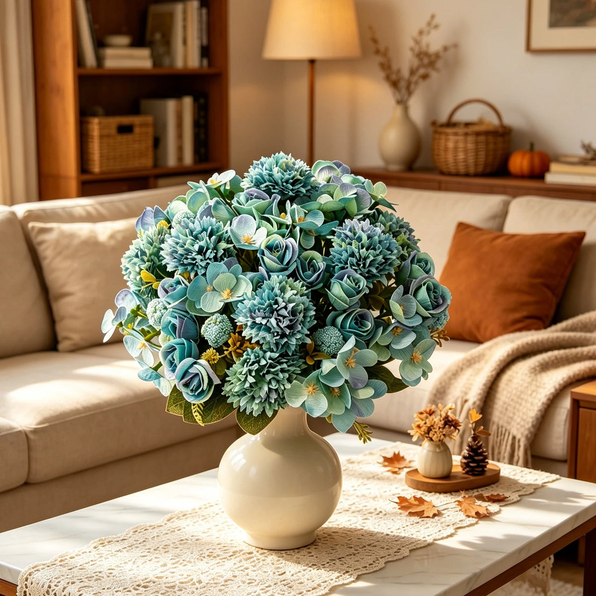 bouquet fleurs artificielles rose chrysanthèmes modernes élégantes décoration intérieure mariage anniversaire baby shower